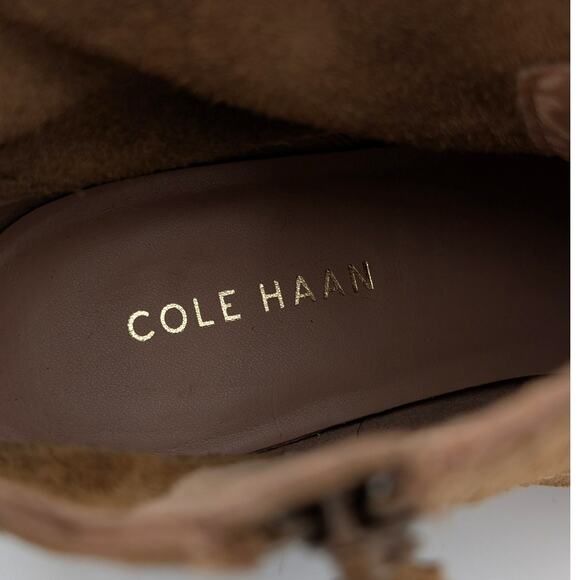 Cole Haan Naia Pointed Toe Block Heel Booties Women's Brown Size US7B - Picture 12 of 13